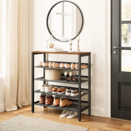 Adjustable Shelf Shoe Storage Organiser Rack Unit - thumbnail 1