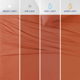"Ameha Fitted Sheet 40 Cm Extra Deep Pocket Bed Sheet Elastic Corners Soft Microfiber Fitted Sheet 16"" (Rust, Super King 180X200Cm)" - thumbnail 8