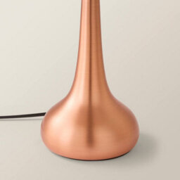 Valuelights Teardrop Pair Of Copper Touch Table Lamps With Black Shade - thumbnail 5