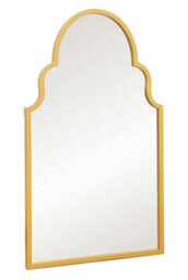 "Mirroroutlet - The Arcus - Gold Metal Framed Arched Garden Wall Mirror 41""x 24"" (104 X 61 Cm)" - thumbnail 3
