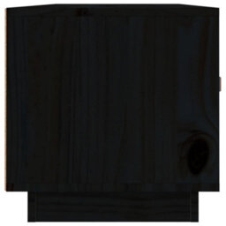 Berkfield Stylish Tv Cabinet Black 80X34X35 Cm Solid Wood Pine - thumbnail 8