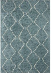 The Rugs Moroccan Shaggy Rugs And Runners Soft Fluffy Wavy Trellis Design High Pile Duck Egg Blue And Ivory Living Room Kitchen Hallway 850