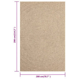 Walplus Rug Zizur 200X290 Cm Jute Look Indoor And Outdoor - thumbnail 8