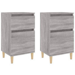 Berkfield Bedside Cabinets 2 Pcs Grey Sonoma 40X35X70 Cm - thumbnail 2
