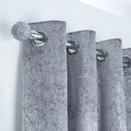 A.unique Home Knotted Ball Metal Extendable Curtain Pole With Rings And Fittings (25/28mm) - Nickel, 70Cm - 120Cm  Approx - thumbnail 4