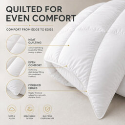 4.5 10.5 13.5 15 Tog All Season Quilt Soft Fluffy Warm Duvet White Quilted Bedding For Single Double King Super King - thumbnail 5
