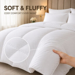 4.5 10.5 13.5 15 Tog All Season Quilt Soft Fluffy Warm Duvet White Quilted Bedding For Single Double King Super King - thumbnail 7