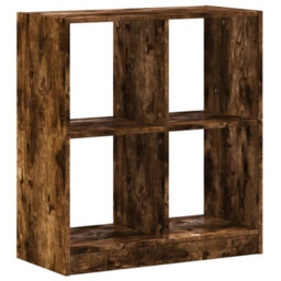 Berkfield Bookcase Smoked Oak 68.5X32X75 Cm Engineered Wood - thumbnail 2