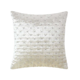 Homescapes Cream Crushed Velvet Cushion Cover, 40 X 40 Cm
