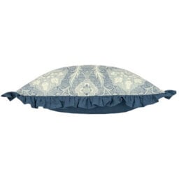 Paoletti Kirkton Floral Pleated 100% Cotton Feather Filled Cushion - thumbnail 3
