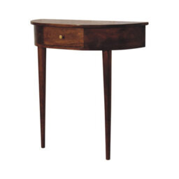 Artisan Furniture Solid Wood Backless Mounted Chestnut Console, 1 Drawer, Brown - thumbnail 3