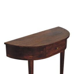 Artisan Furniture Solid Wood Backless Mounted Chestnut Console, 1 Drawer, Brown - thumbnail 7