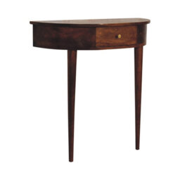Artisan Furniture Solid Wood Backless Mounted Chestnut Console, 1 Drawer, Brown - thumbnail 4