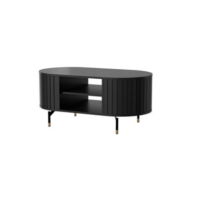 Arte Sophisticated Black Zante 6 Coffee Table 1040mm X 470mm X 560mm - Dramatic Living Solution - image 1