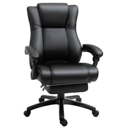Vinsetto Executive Home Office Chair, Computer Chair, With Foot Rest, Black - thumbnail 2