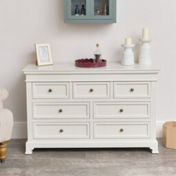 Melody Maison Large Ivory 7 Drawer Chest Of Drawers - Daventry Ivory Range