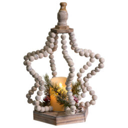 Beliani Christmas Decoration Led Patari Star 42 Cm Light Brown - thumbnail 1