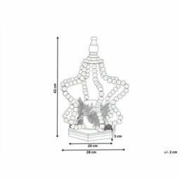 Beliani Christmas Decoration Led Patari Star 42 Cm Light Brown - thumbnail 3