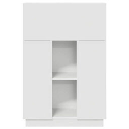 Berkfield White Writing Desk White Engineered Wood Medium - thumbnail 5