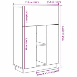 Berkfield White Writing Desk White Engineered Wood Medium - thumbnail 9