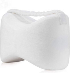 Mantraraj Comfort Therapy Knee Pillows Memory Foam Leg Pillow With Elastic Strap For Side Sleepers Sciatica Pain Relief - thumbnail 1