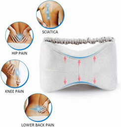 Mantraraj Comfort Therapy Knee Pillows Memory Foam Leg Pillow With Elastic Strap For Side Sleepers Sciatica Pain Relief - thumbnail 4