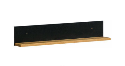 Arte Lamelo La12 Wall Shelf - Sleek Minimalist Design, H180mm W900mm D180mm In Oak Wotan & Black Matt - image 1