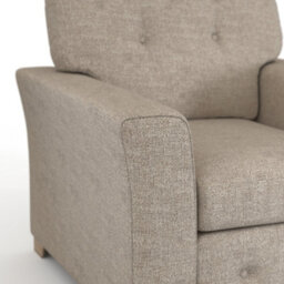 Furnishings For Less UK Hartley Beige Armchair Sofa Full Back Tufted Cushions - thumbnail 6