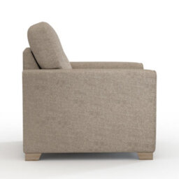Furnishings For Less UK Hartley Beige Armchair Sofa Full Back Tufted Cushions - thumbnail 3
