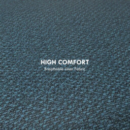 Wyld Haus Dotaha Linen-Look Blue Round Storage Ottoman 39 X 39 X 40 Cm - thumbnail 5