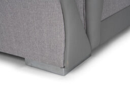 Corner Sofa Bed Vigo With Storage Grey Fabric/ Faux Leather Scatter Back Cushions - thumbnail 6
