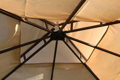 Garden Market Place Spare Roof Cover For A Leaf Design 3M Square Garden Gazebo-Beige Colour - image 1