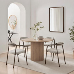 Furniturebox Uk 2X Rhea Grey Fabric Dining Chairs Bronze Legs - thumbnail 4