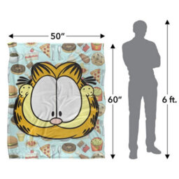 Garfield Silky Food Supersoft Blanket Light Blue/yellow (One Size) - thumbnail 6