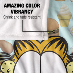 Garfield Silky Food Supersoft Blanket Light Blue/yellow (One Size) - thumbnail 4