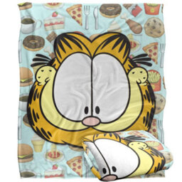 Garfield Silky Food Supersoft Blanket Light Blue/yellow (One Size) - thumbnail 2