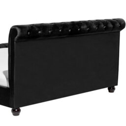 Beliani Bed Velvet Avallon 180 X 200 Cm (Eu Super King) Black - thumbnail 9