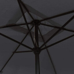 Walplus Garden Parasol With Metal Pole 300X200 Cm Black - thumbnail 7