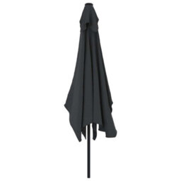 Walplus Garden Parasol With Metal Pole 300X200 Cm Black - thumbnail 4