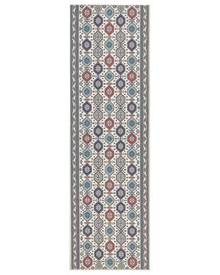 Beliani Multicolour Oriental Runner Rug 60 X 200 Cm Low Pile Anti-Slip Backing - image 1