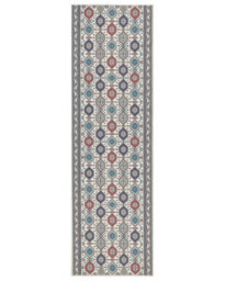 Beliani Multicolour Oriental Runner Rug 60 X 200 Cm Low Pile Anti-Slip Backing - thumbnail 1