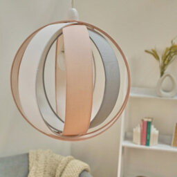 Valuelights J90 Pink Modern Fabric Globe Ceiling Light Shade (D)29Cm - thumbnail 3