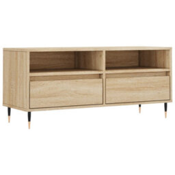 Berkfield Sturdy Tv Cabinet Sonoma Oak 100X34.5X44.5 Cm Engineered Wood - thumbnail 1