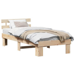 Walplus Bed Frame With Headboard Brown 90 X 200 Cm - thumbnail 3