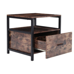 Thehotsale 56Cm H X 55Cm W X 51Cm D Wooden Bedside Table Bedroom Nightstand Side Table With Drawer - thumbnail 5