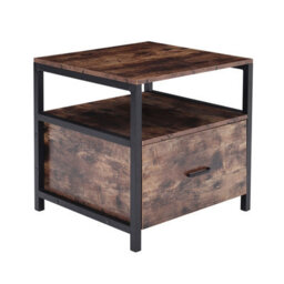 Thehotsale 56Cm H X 55Cm W X 51Cm D Wooden Bedside Table Bedroom Nightstand Side Table With Drawer - thumbnail 3