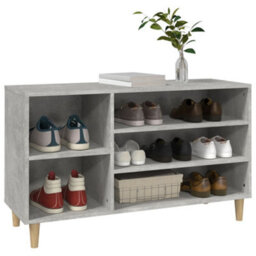Berkfield Shoe Cabinet Concrete Grey 102X36X60 Cm Engineered Wood - thumbnail 4