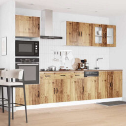 Berkfield 7 Piece Kitchen Cabinet Set Kalmar Old Wood Engineered Wood - thumbnail 3