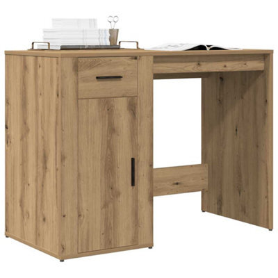 Berkfield Desk Artisan Oak 100X49X75 Cm Engineered Wood - image 1