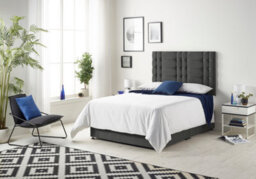 Somnior Beds Somnior Bliss Tweed Charcoal 3Ft Memory Foam Divan Bed With 2 Drawers, Mattress & Headboard - Single - thumbnail 1